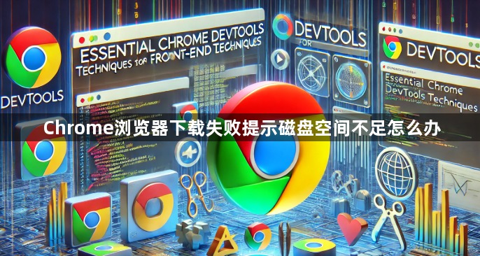 Chrome浏览器下载失败提示磁盘空间不足怎么办1