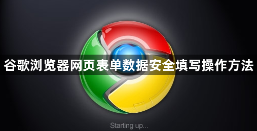 谷歌浏览器网页表单数据安全填写操作方法1